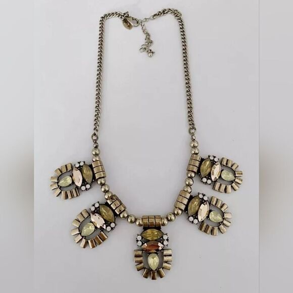 CHICO'S ANTIQUE GOLD TONE YELLOW 16"-20" NECKLACE GOLD STATEMENT NECKLACE - Picture 2 of 7